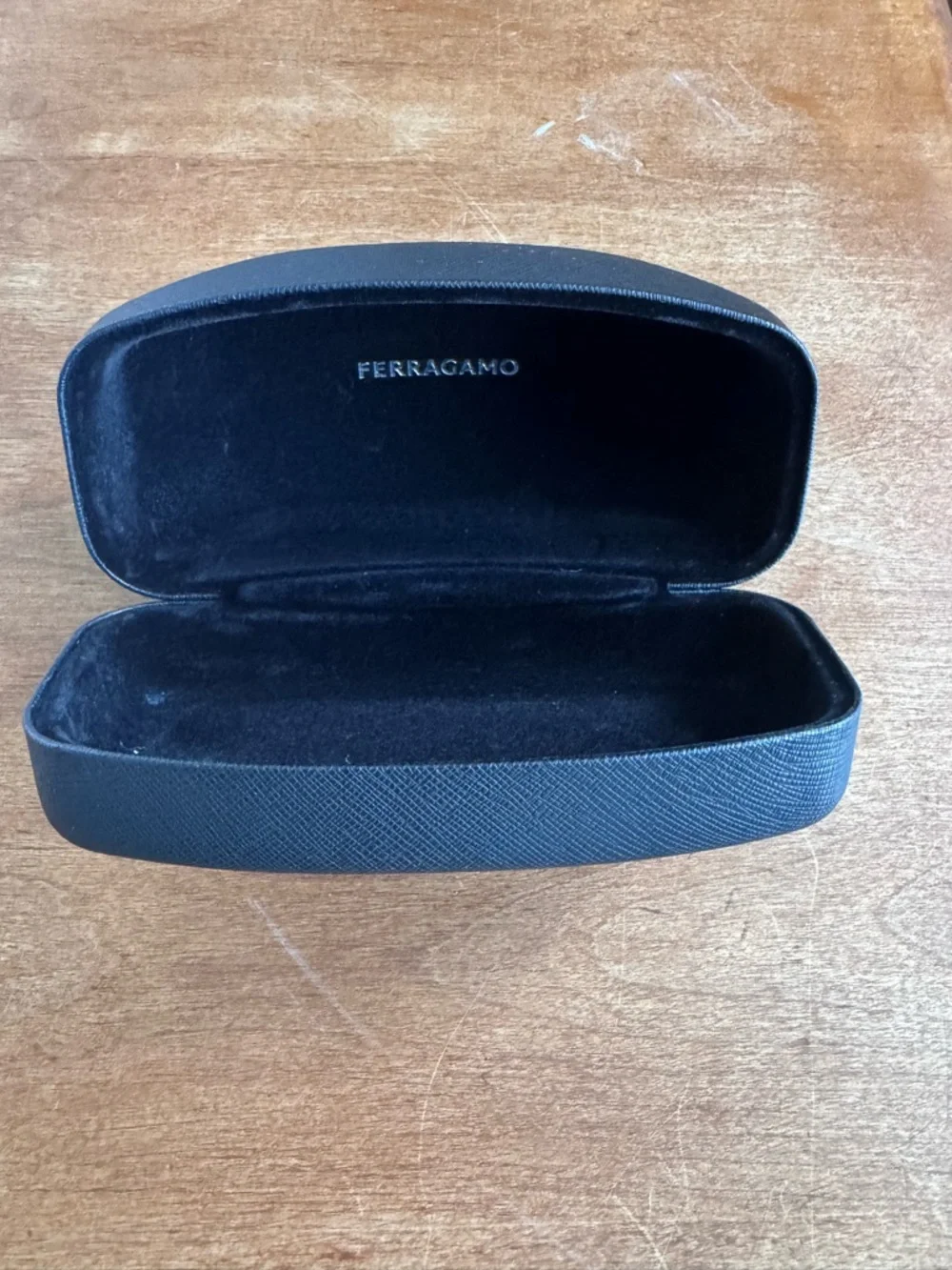 Salvatore Ferragamo Black Textured Eyewear Hard Shell Case